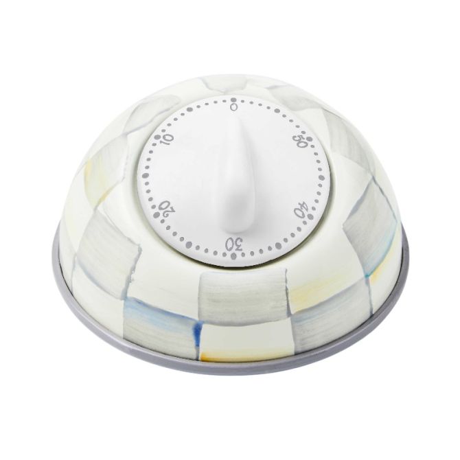MacKenzie-Childs Sterling Check Kitchen Timer