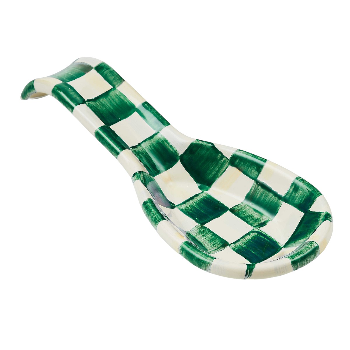 MacKenzie-Childs Emerald Check Spoon Rest