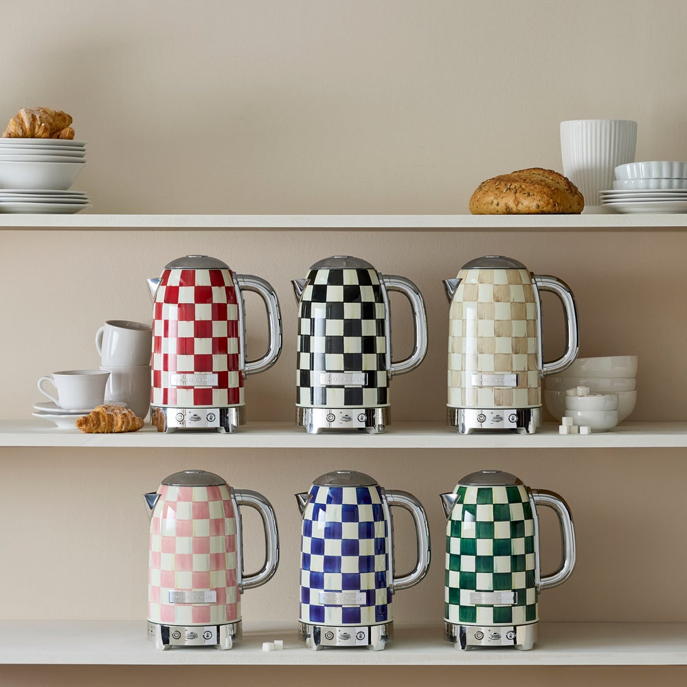 MacKenzie-Childs Electric Kettle, Courtly Check