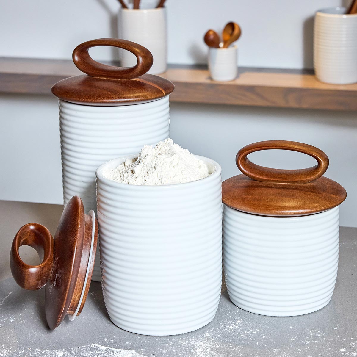 Nambe Breaking Bread Canister, Medium