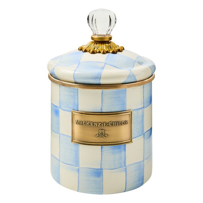 MacKenzie-Childs Small Canister, Sky Check