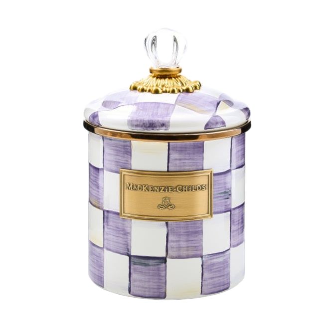 MacKenzie-Childs Small Canister, Violet Check