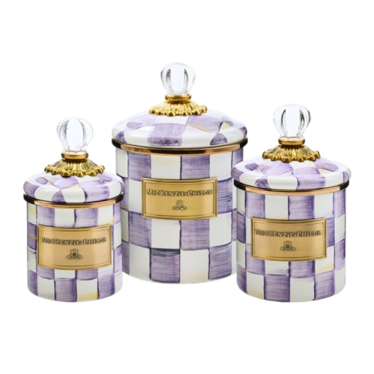 MacKenzie-Childs Small Canister, Violet Check