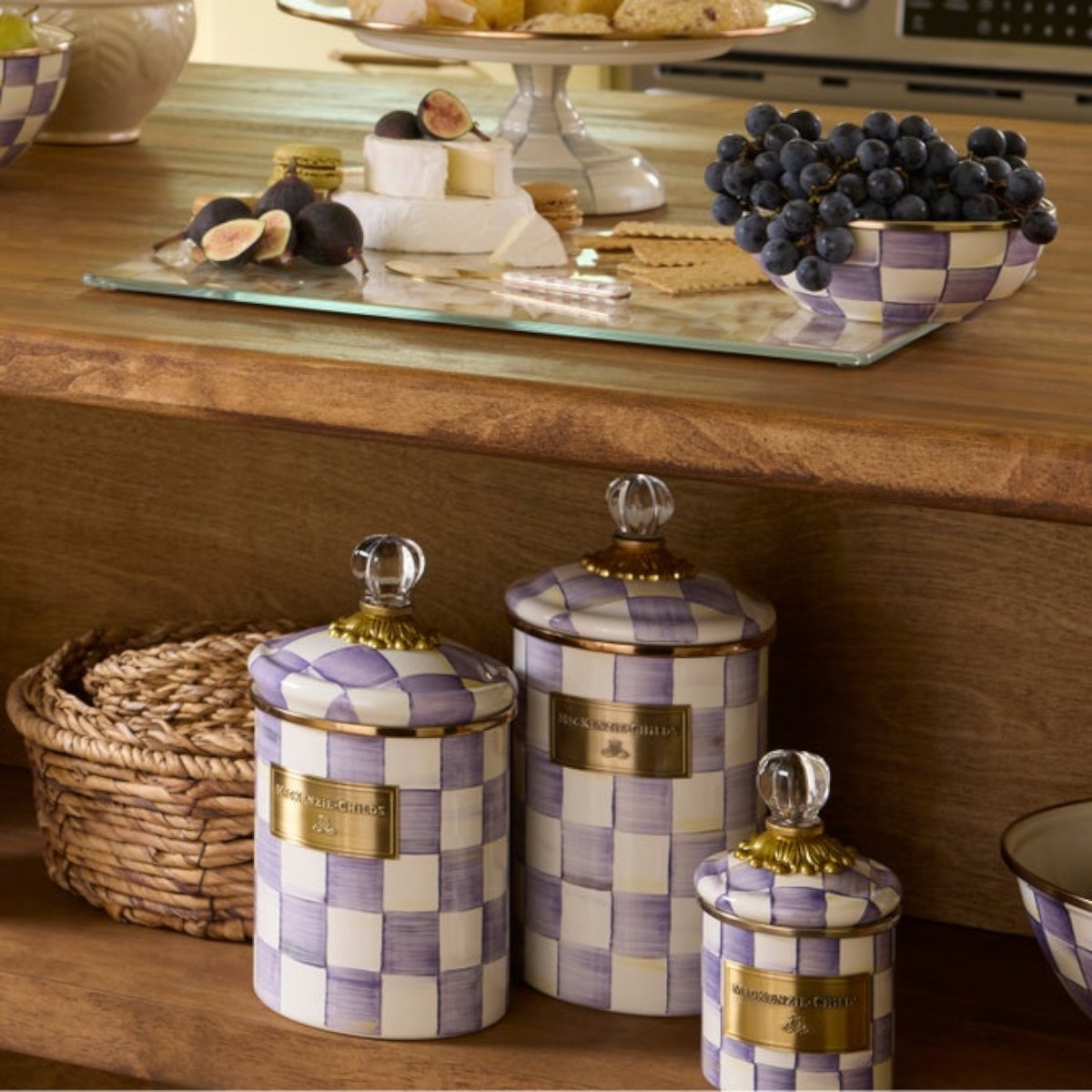 MacKenzie-Childs Large Canister, Violet Check