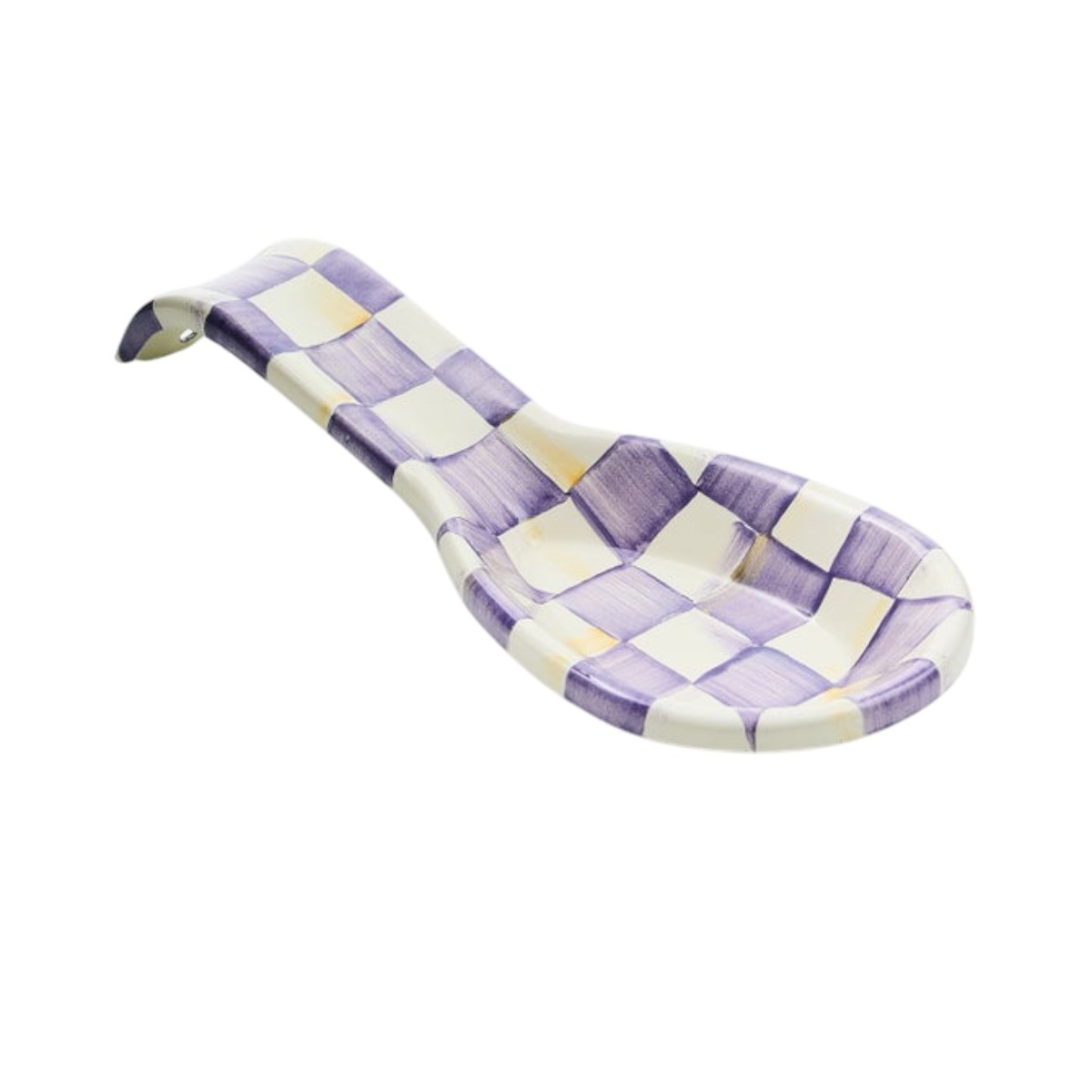 MacKenzie-Childs Spoon Rest, Violet Check