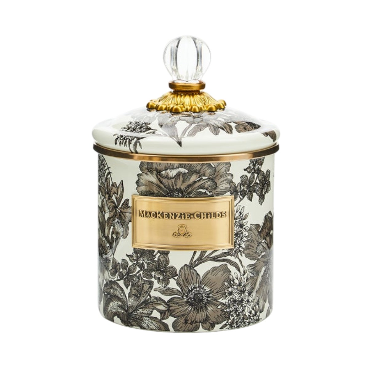 MacKenzie-Childs Sterling English Garden Canister, Small