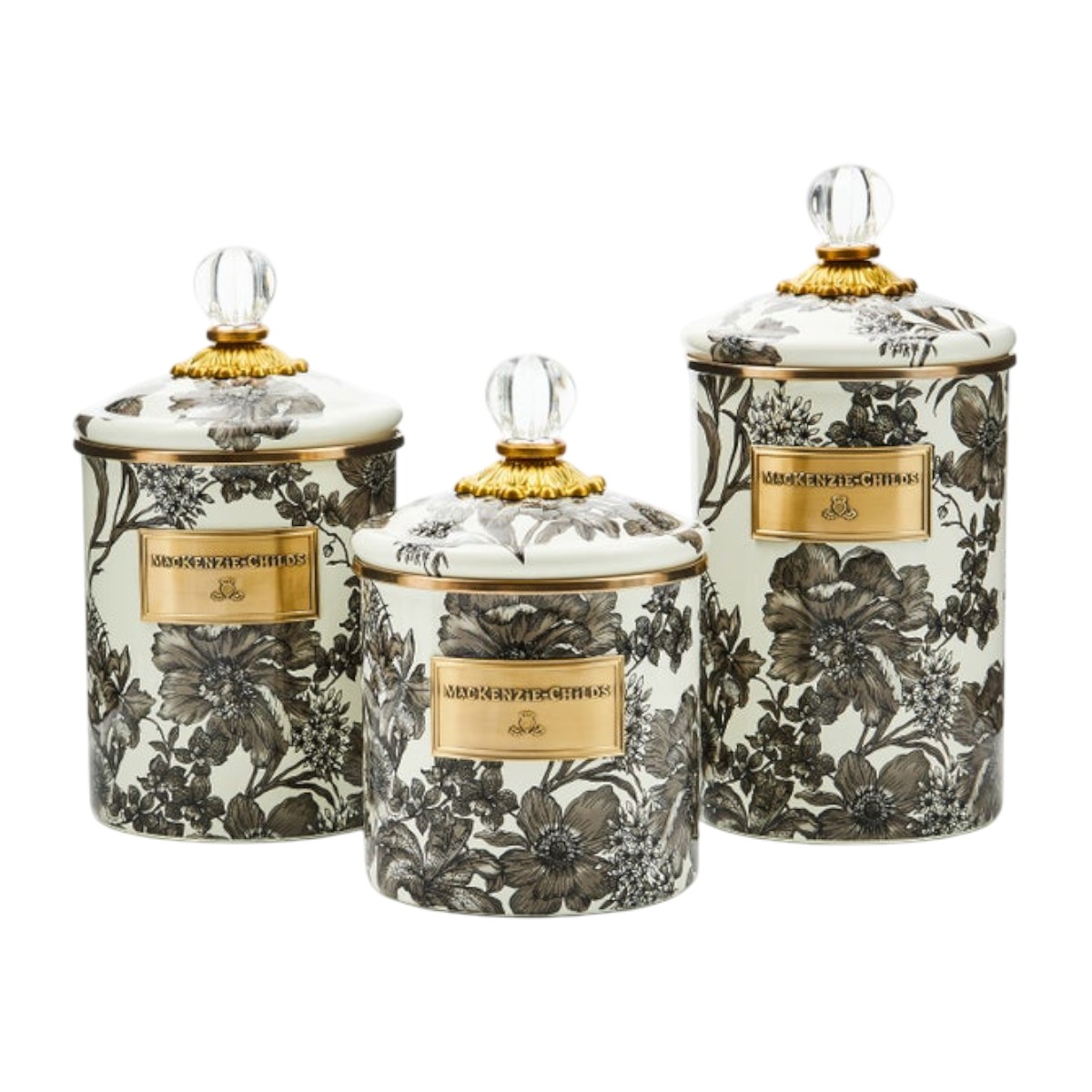 MacKenzie-Childs Sterling English Garden Canister, Small