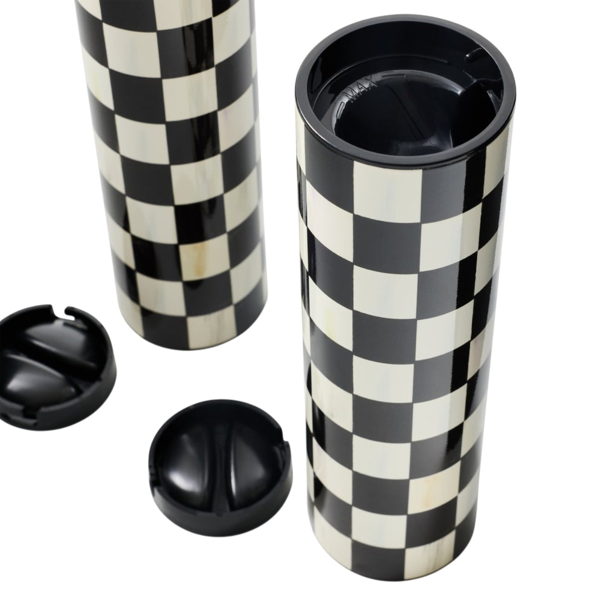 MacKenzie-Childs Electric Salt and Pepper Grinder Set, Courtly Check