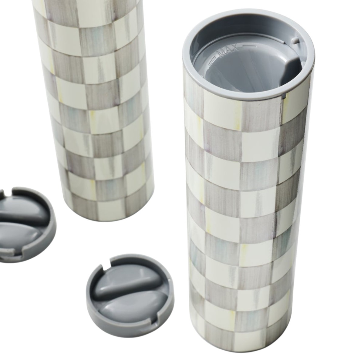 MacKenzie-Childs ELectric Salt and Pepper Grinder Set, Sterling Check