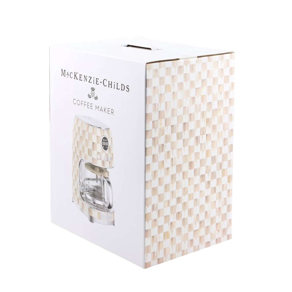 MacKenzie-Childs Drip Coffee Maker, Mocha Check