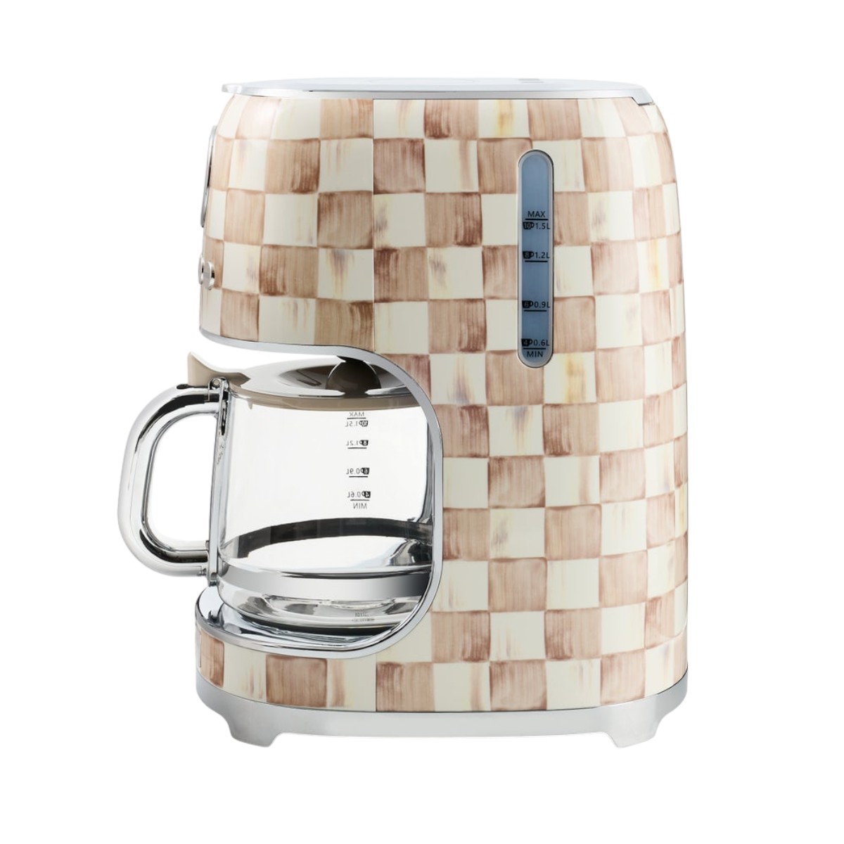MacKenzie-Childs Drip Coffee Maker, Mocha Check