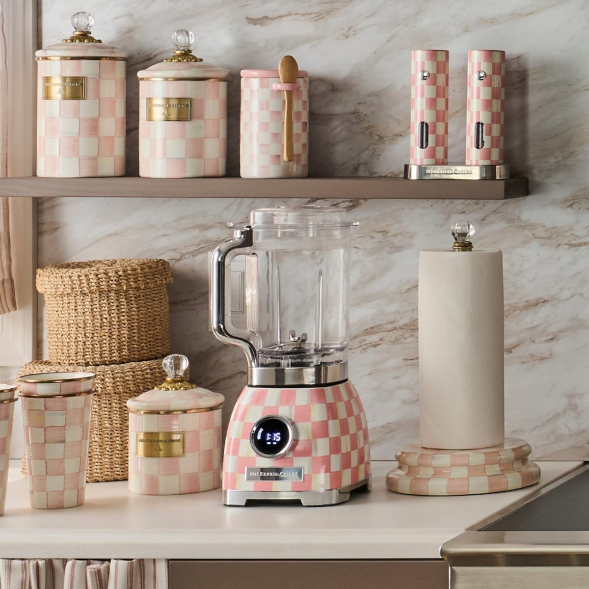 MacKenzie-Childs Blender, Rosy Check