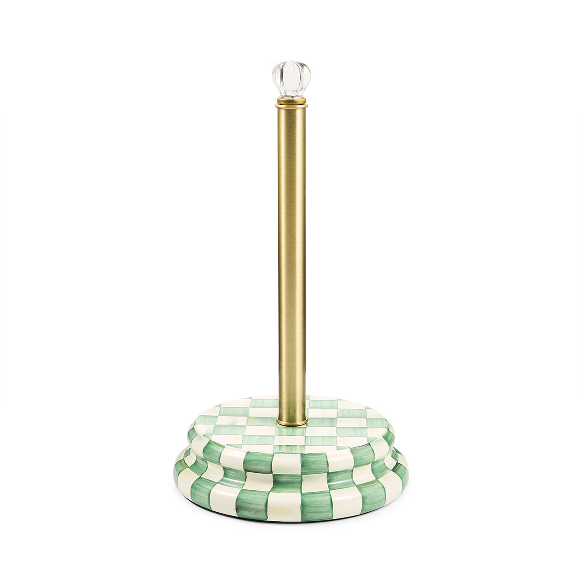 MacKenzie-Childs Paper Towel Holder, Emerald Check