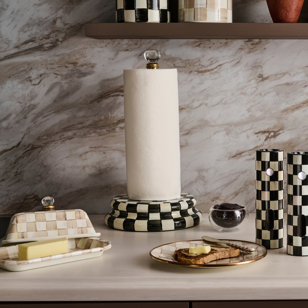 MacKenzie-Childs Paper Towel Holder, Courtly Check