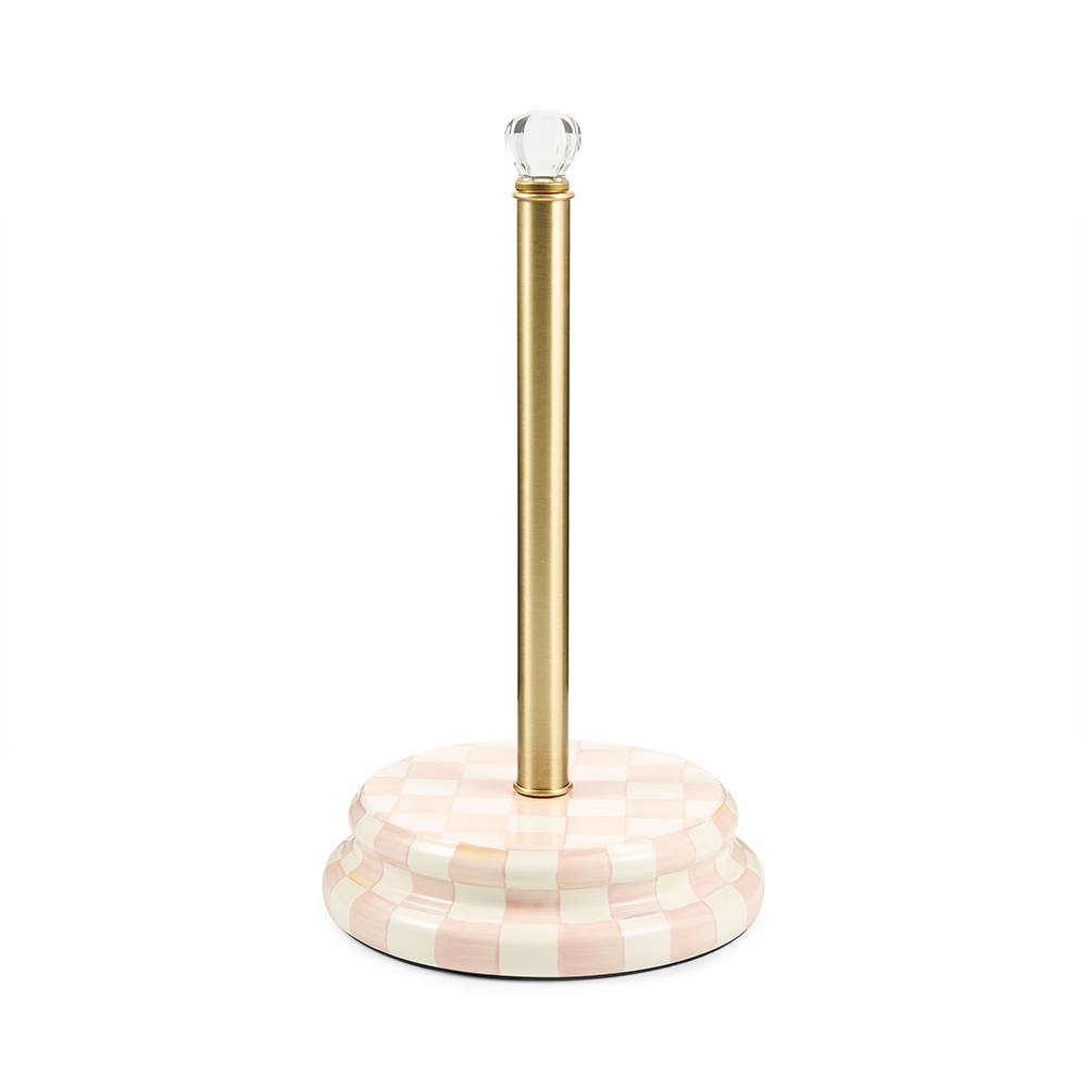 MacKenzie-Childs Paper Towel Holder, Rosy Check