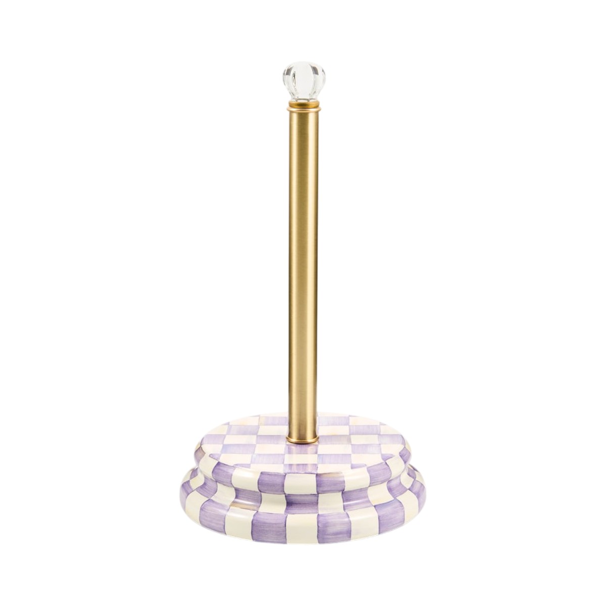 MacKenzie-Childs Paper Towel Holder, Violet Check