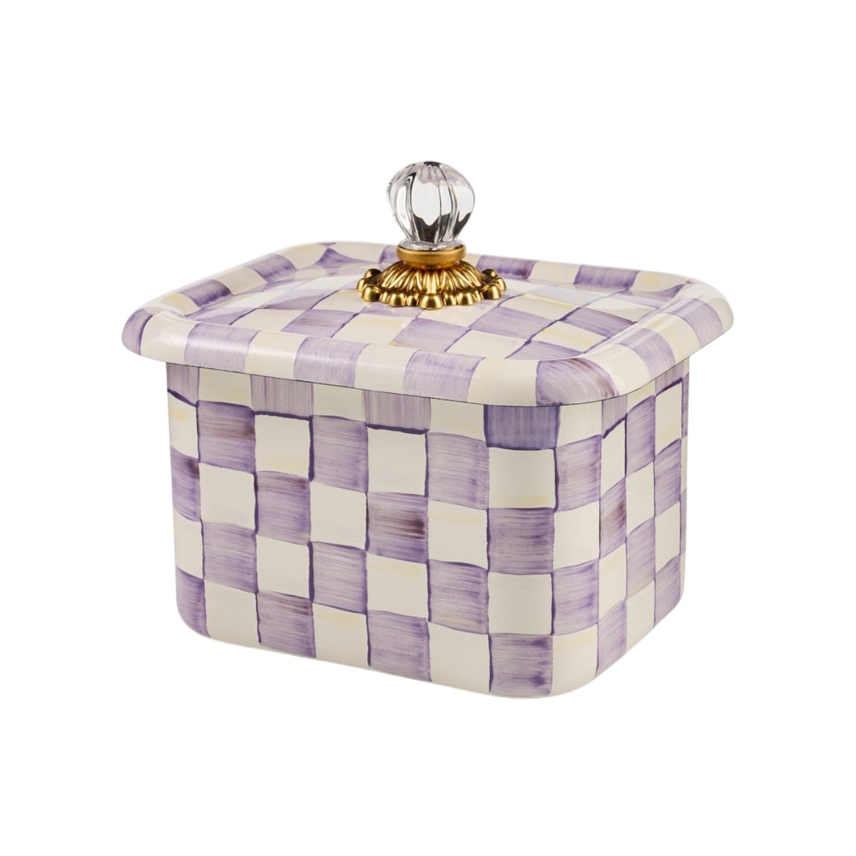 MacKenzie-Childs Recipe Box, Violet Check