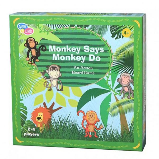 C.R. Gibson Board Game- Monkey Say, Monkey Do Game