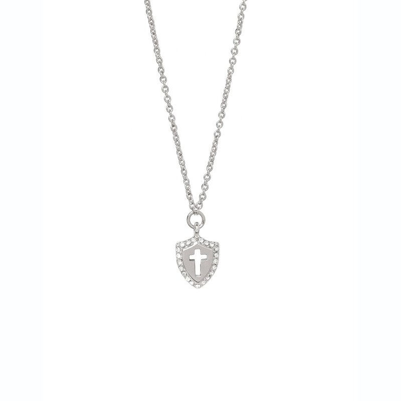 Spartina 449 Sea La Vie Faith Over Fear Necklace, Silver