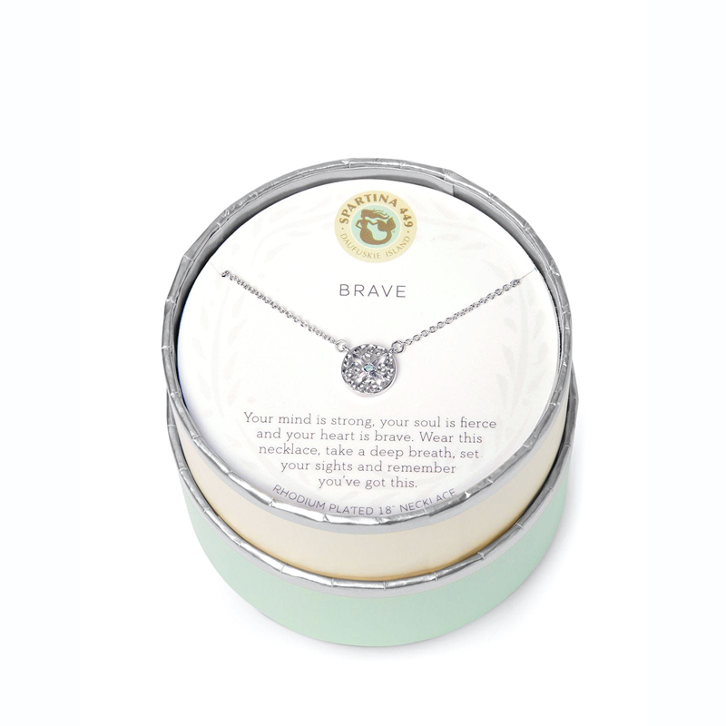 Spartina 449 Sea La Vie Brave Necklace, Silver