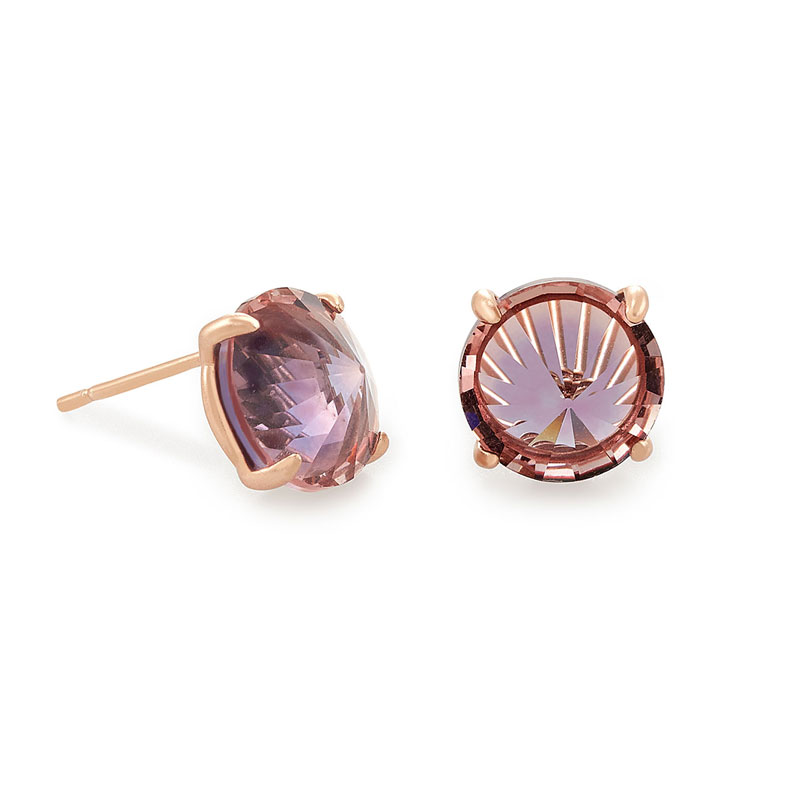 Kendra Scott Jolie Rose Gold Stud Earrings in Peach Ombre Borsheims
