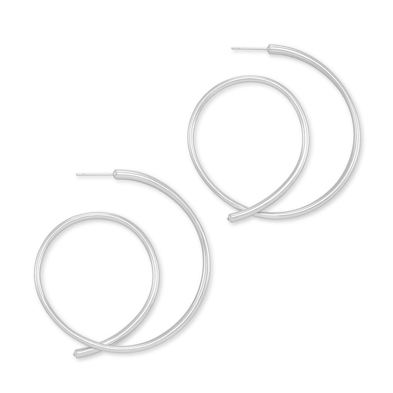 Kendra Scott Myles Hoop Earrings in Silver Borsheims