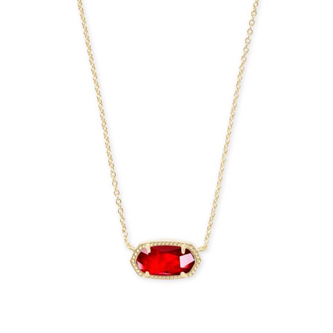Cailin Gold Pendant Necklace in Red Crystal | Kendra Scott