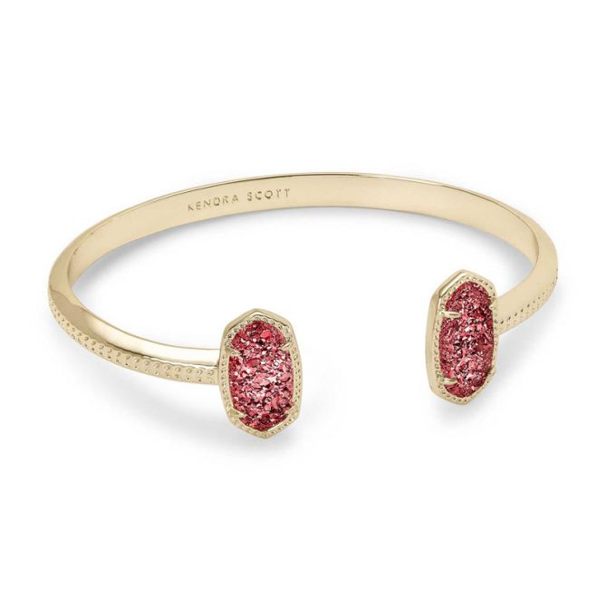 Kendra Scott Elton Gold Bracelet in Raspberry Drusy