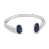 Kendra Scott Elton Silver Bracelet in Indigo Blue Drusy