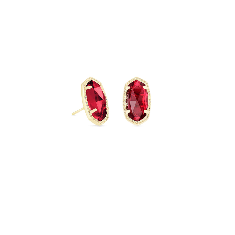 Kendra Scott Ellie Gold Earrings in Dark Red