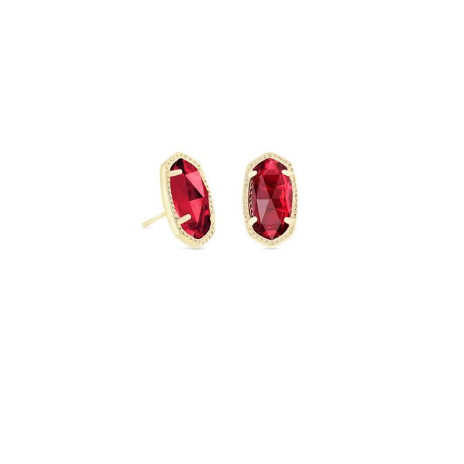 Kendra Scott Ellie Gold Earrings in Dark Red