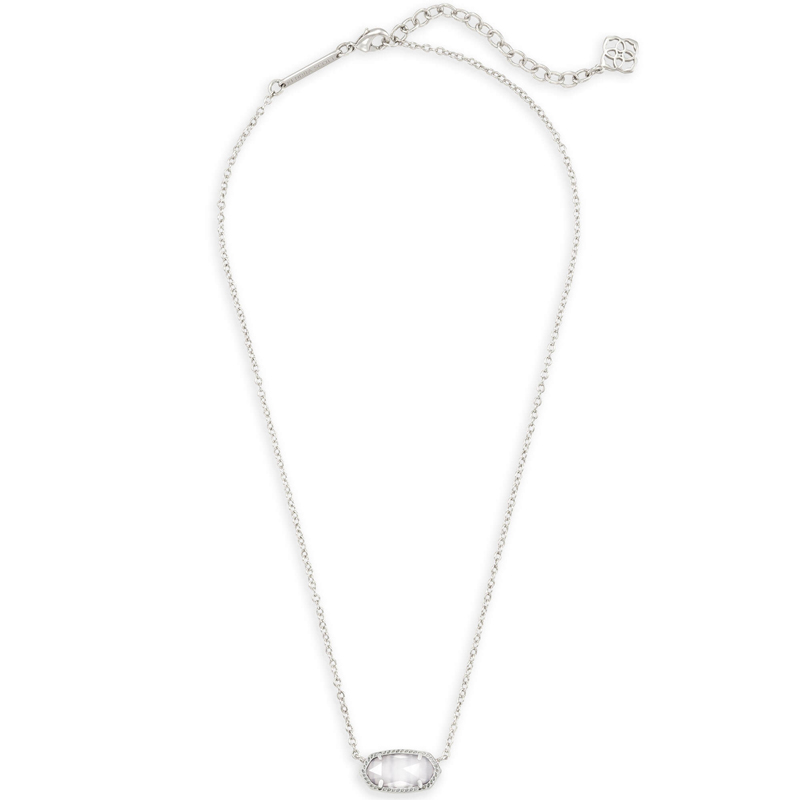 Kendra Scott Elisa Silver Necklace, Slate Cats Eye