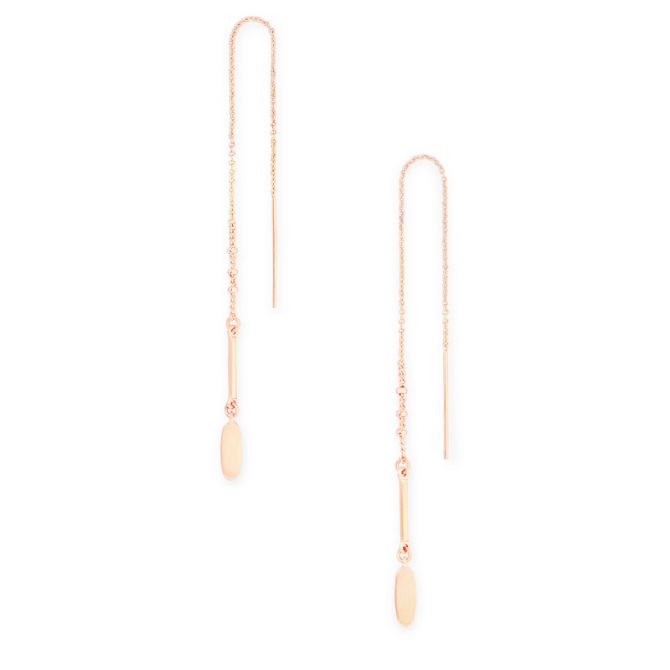 Kendra Scott Fern Threader Earrings in Rose Gold
