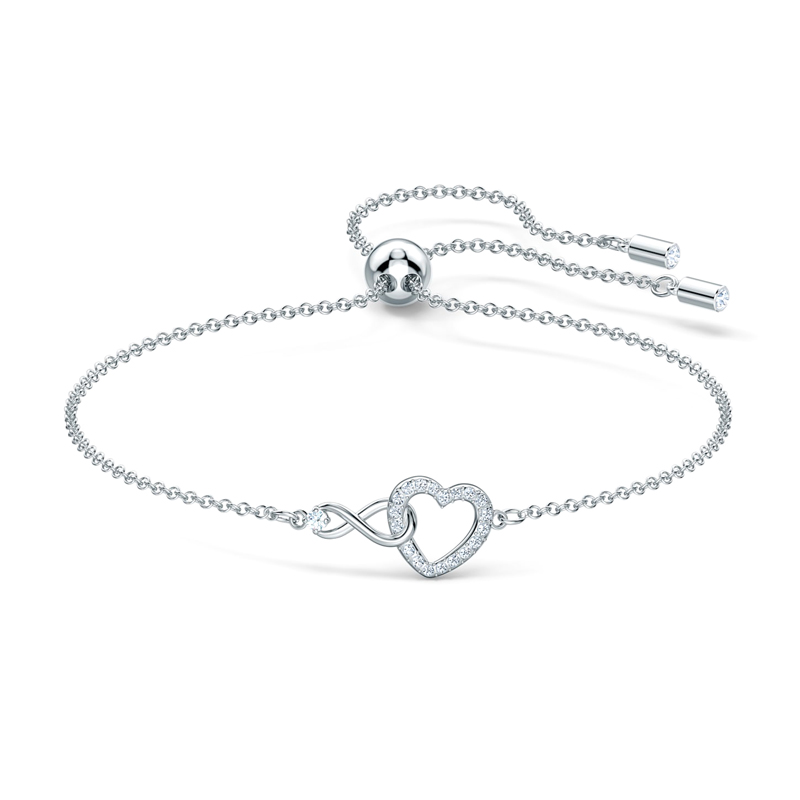 Swarovski Infinity Heart Bracelet, White