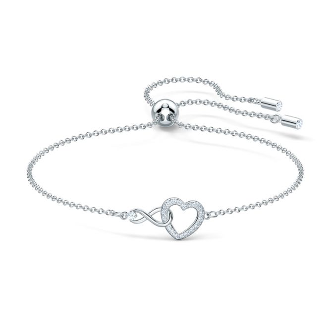 Swarovski Infinity Heart Bracelet, White