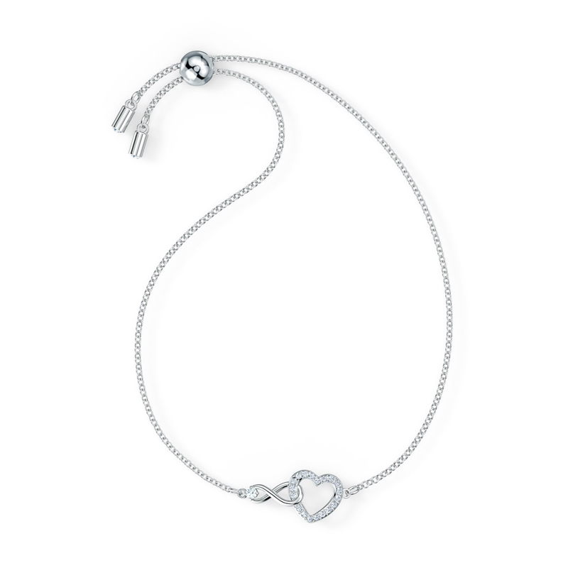 Swarovski Infinity Heart Bracelet, White