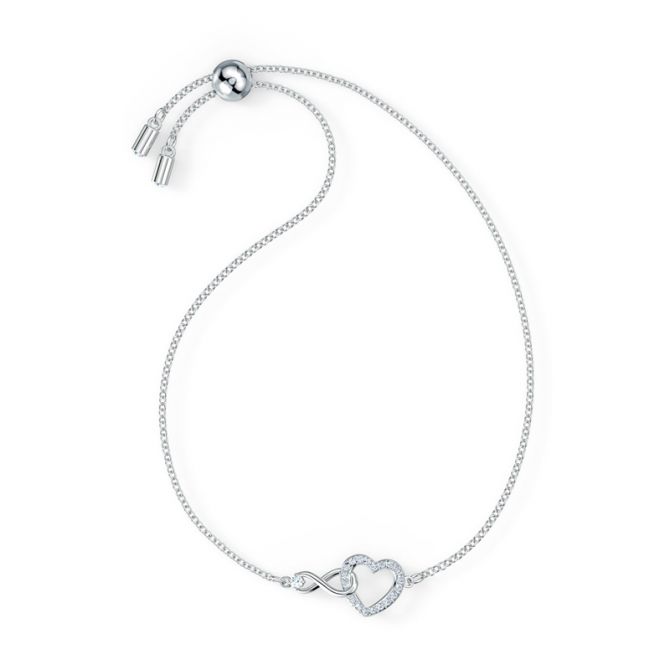 Swarovski Infinity Heart Bracelet, White