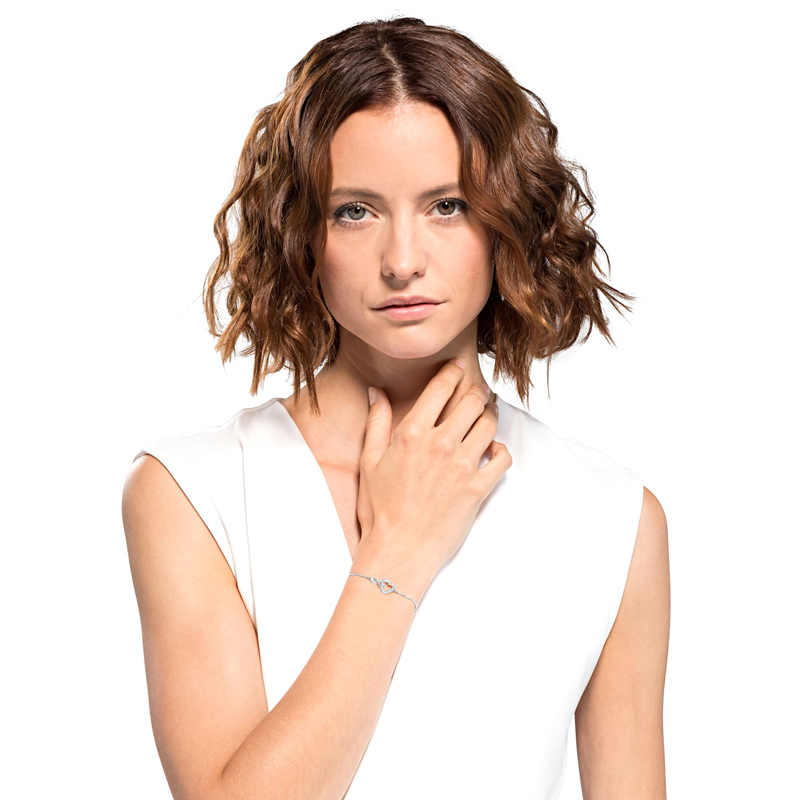 Swarovski Infinity Heart Bracelet, White