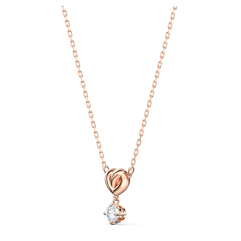 Swarovski Lifelong Heart Pendant, White/Rose Gold Tone