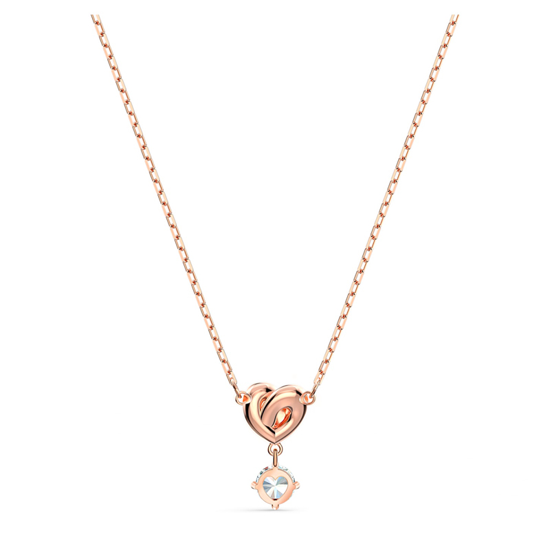 Swarovski Lifelong Heart Pendant, White/Rose Gold Tone