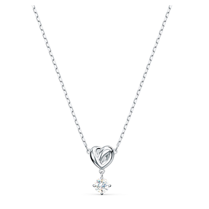 SWAROVSKI LIFELONG HEART ペンダント Lifelong Heart pendant, White, Rose gold-tone plated | Swarovski