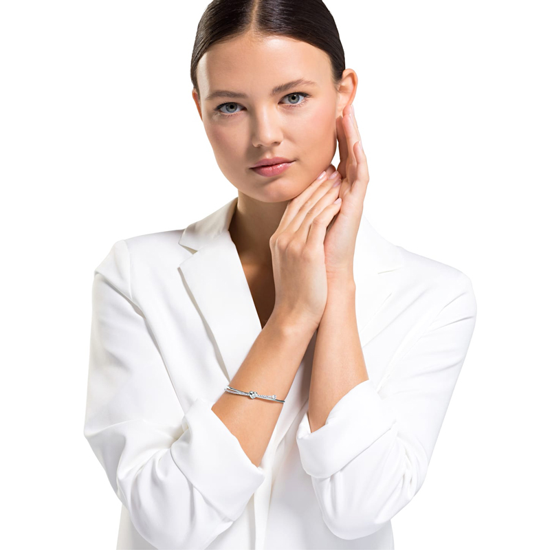 Swarovski Lifelong Heart Bangle, White