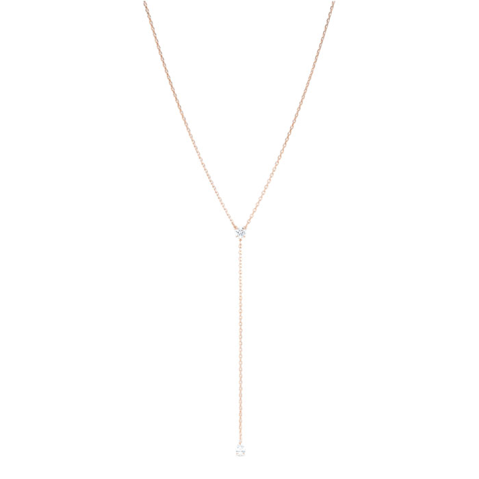 Swarovski Attract Soul Lariat Y Necklace, Rose Gold Tone