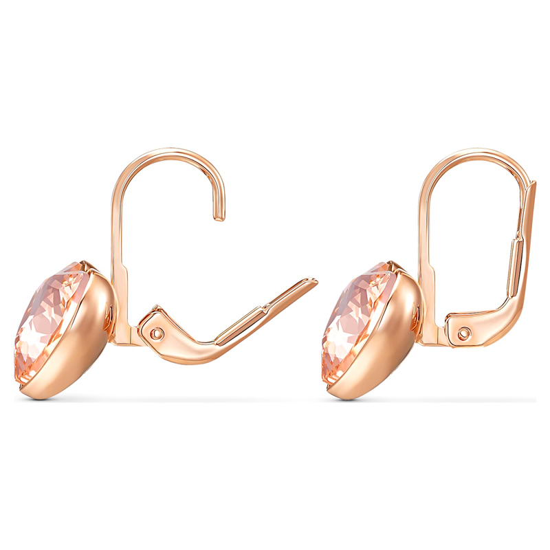 Swarovski Bella Heart Pierced Earrings, Pink, Rose Gold Tone Plated