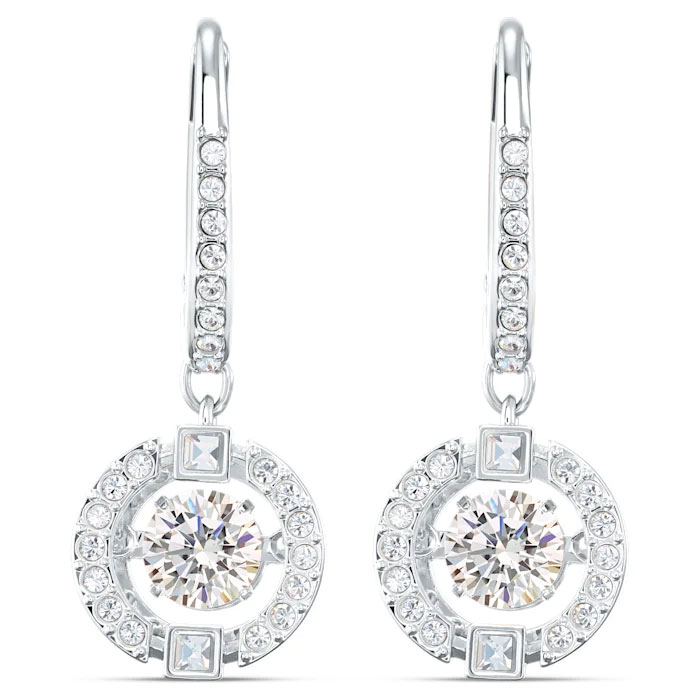SWAROVSKI ピアス 5504652 Sparkling Dance drop earrings Swarovski Sparkling Dance Pierced Earrings, Silver Plated