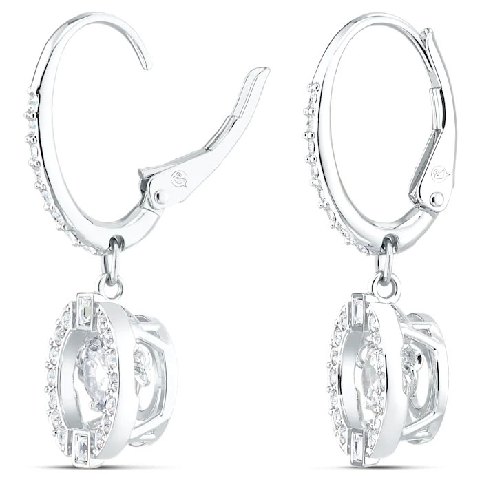 Swarovski Sparkling Dance Pierced Earrings, Silver Plated