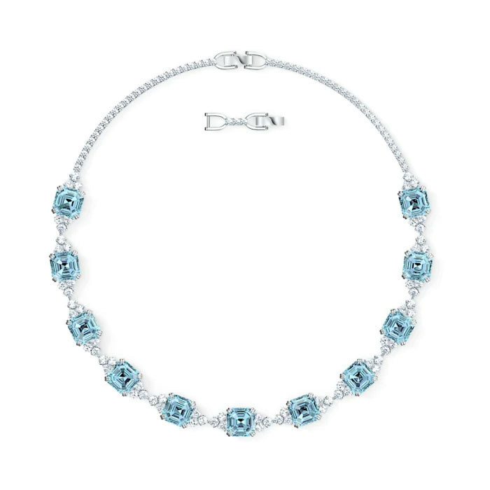 Swarovski Sparkling Multi-Station Necklace, Aqua