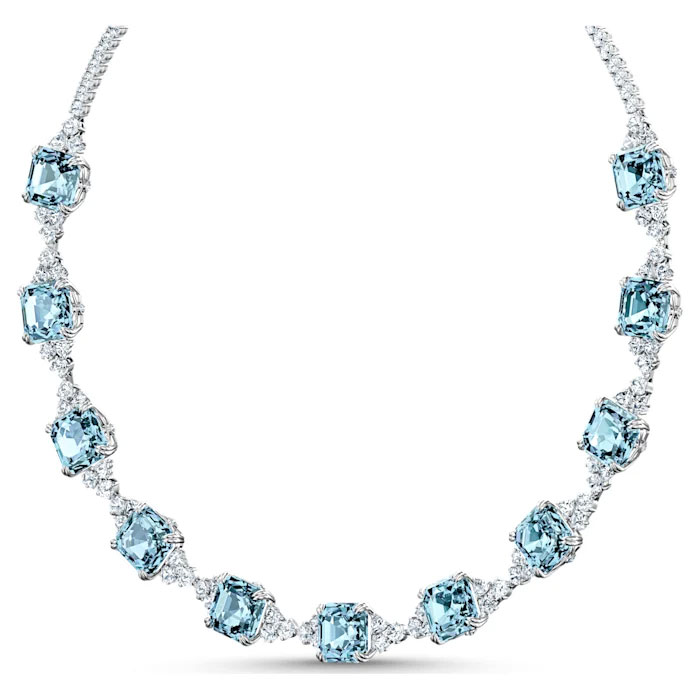 Swarovski Sparkling Multi-Station Necklace, Aqua