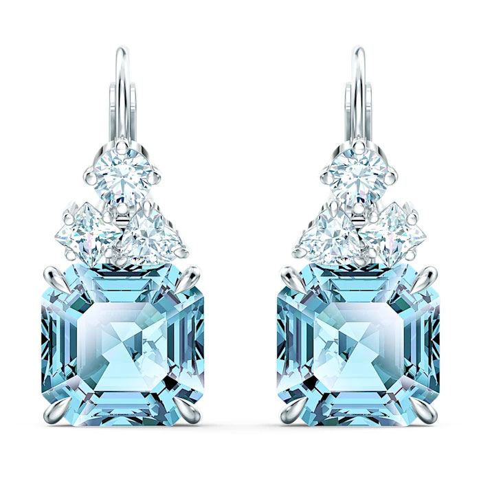 Swarovski Sparkling Pierced Earrings Aqua 5524139 Borsheims
