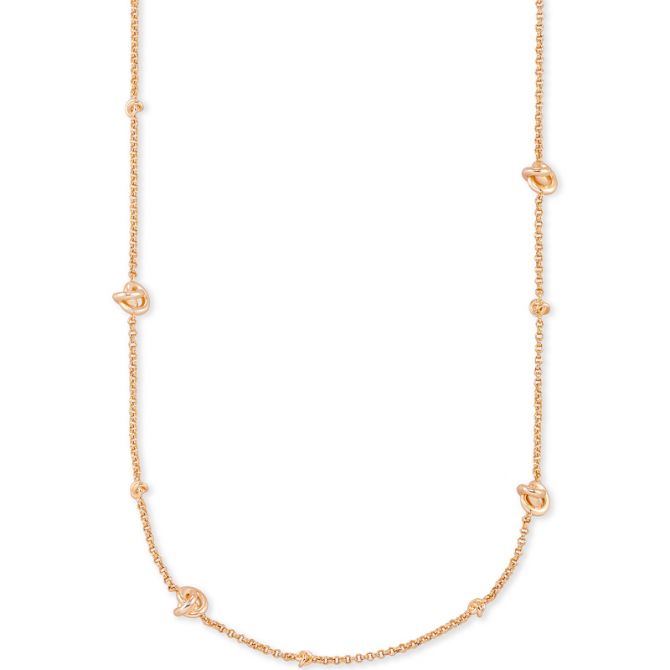 Kendra Scott Presleigh Love Knot Adjustable Necklace in Rose Gold 4217705382 Borsheims